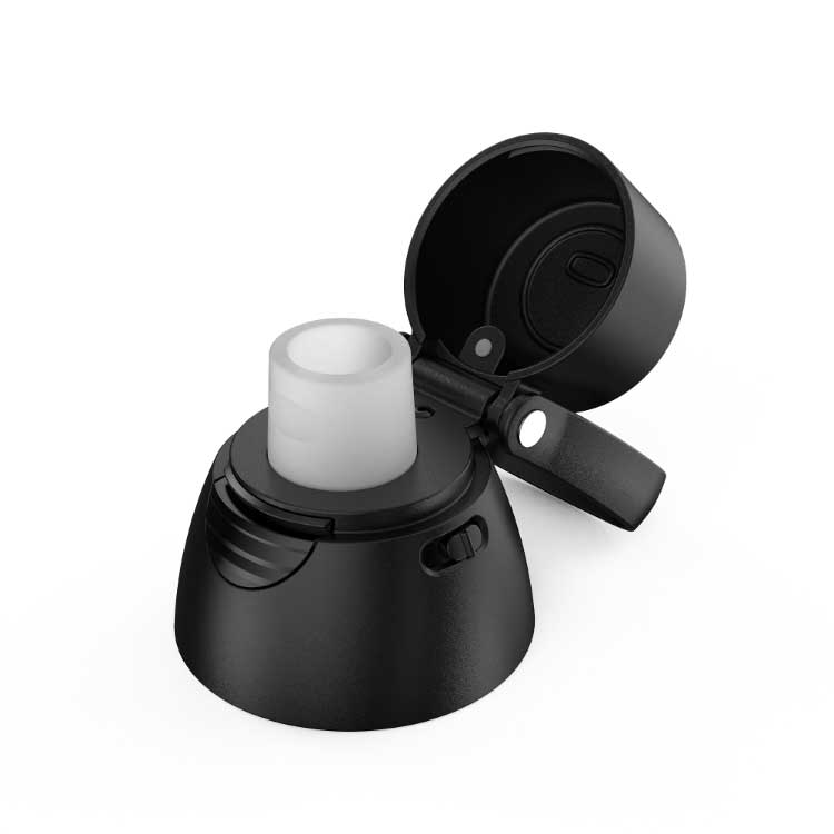 VersaLid with chug spout shown with feature callouts.